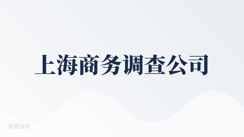 上海商务调查公司