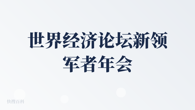 世界经济论坛新领军者年会
