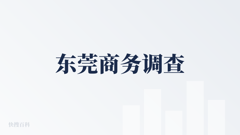 东莞商务调查