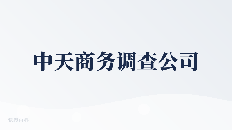 中天商务调查公司
