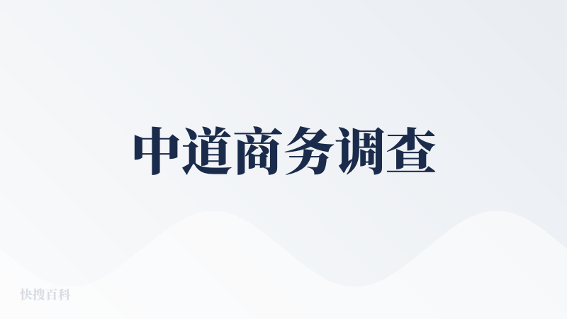 中道商务调查