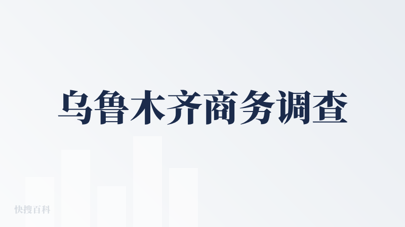 乌鲁木齐商务调查