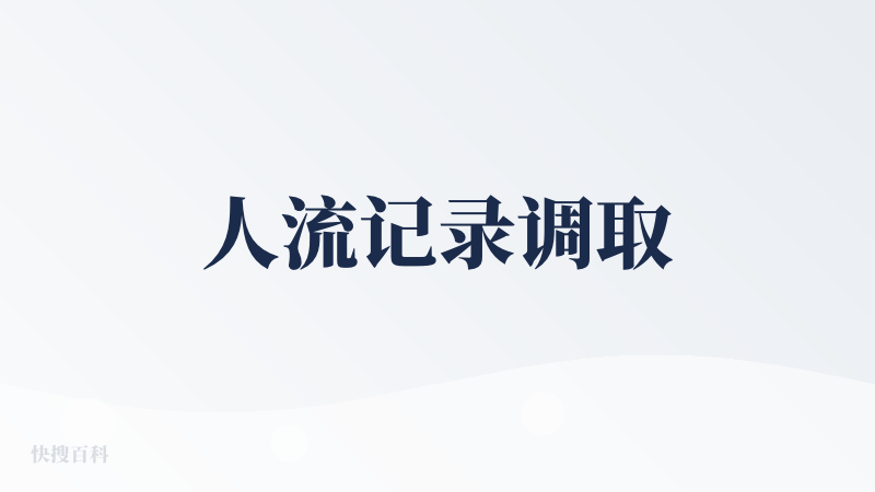 人流记录调取