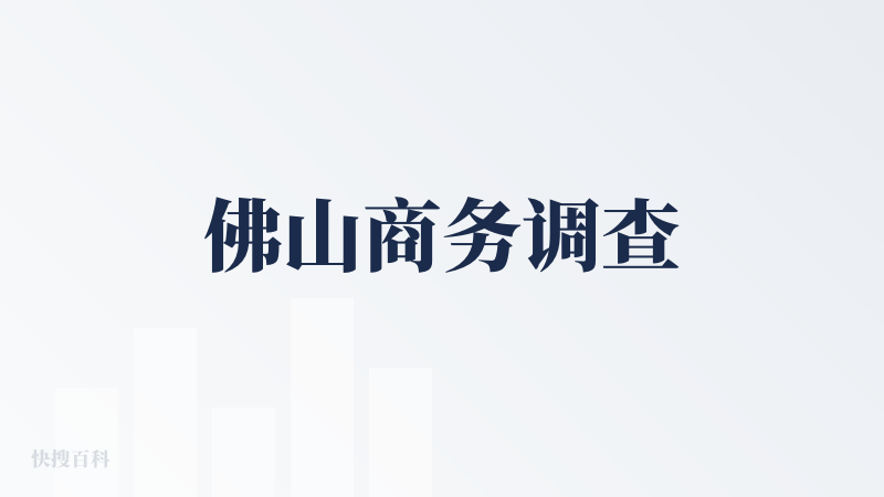 佛山商务调查