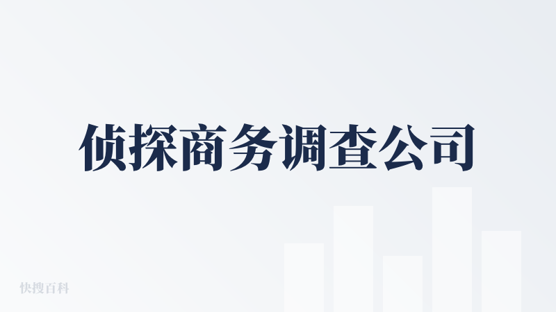 侦探商务调查公司