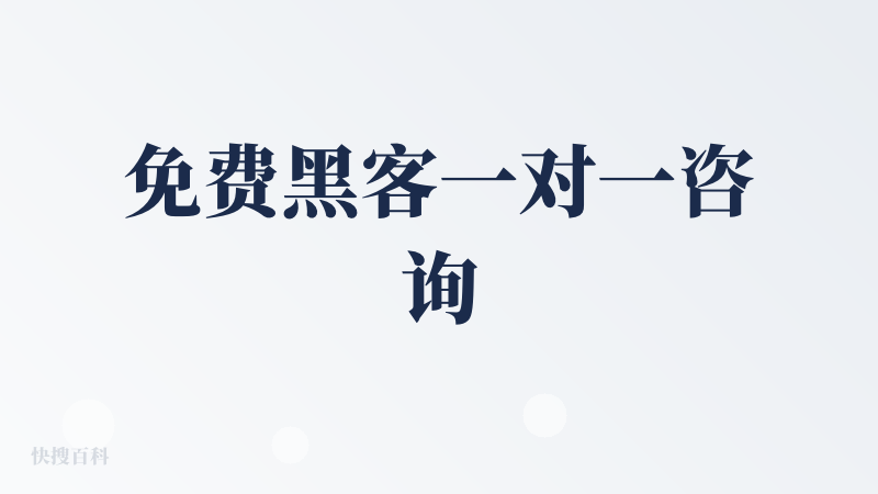 免费黑客一对一咨询