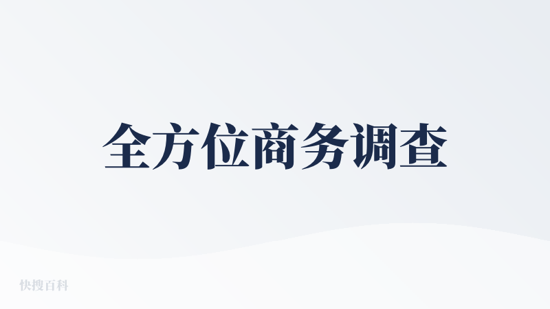 全方位商务调查