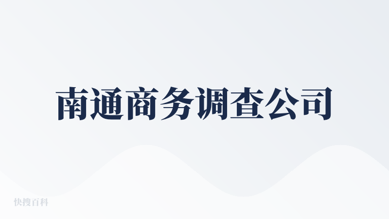 南通商务调查公司