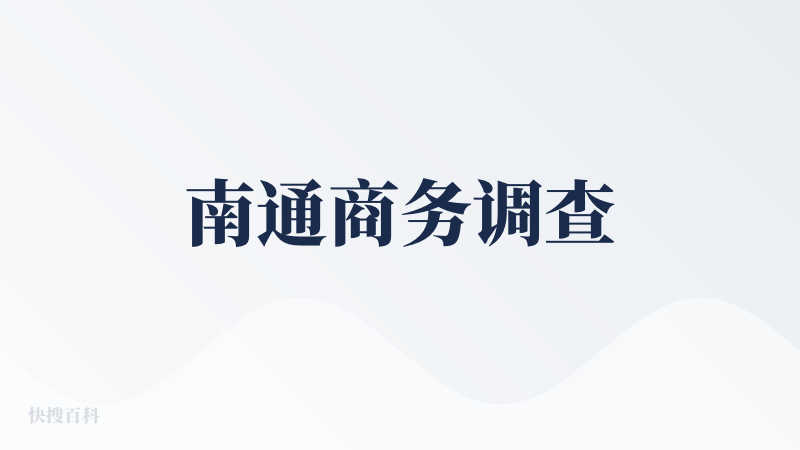 南通商务调查