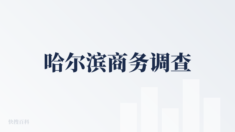 哈尔滨商务调查