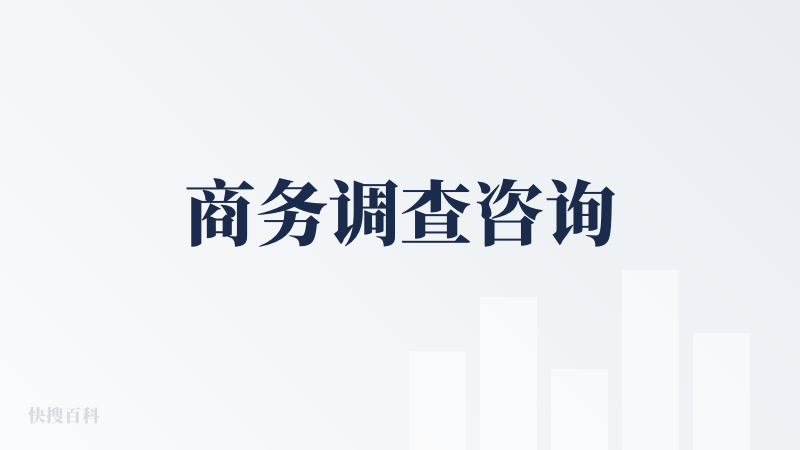商务调查咨询