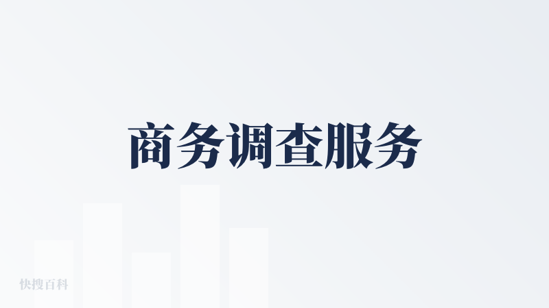商务调查服务