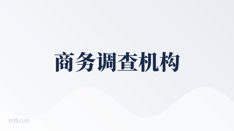 商务调查机构