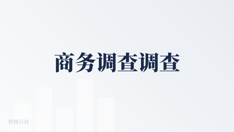 商务调查调查