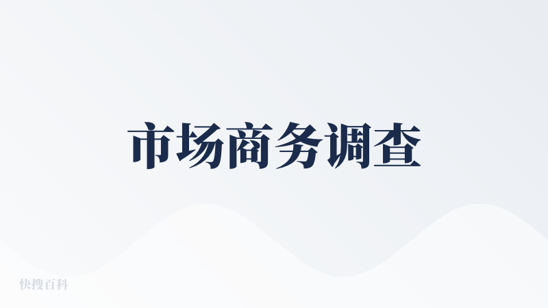 市场商务调查