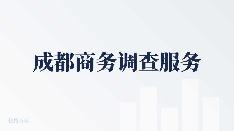 成都商务调查服务