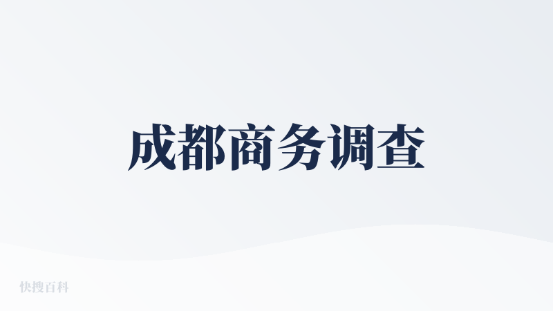 成都商务调查
