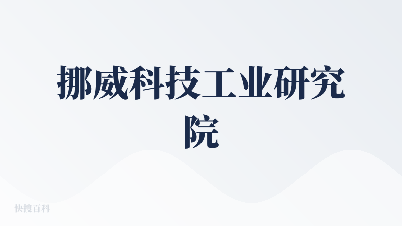 挪威科技工业研究院