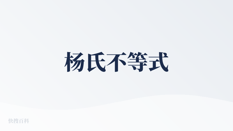 杨氏不等式
