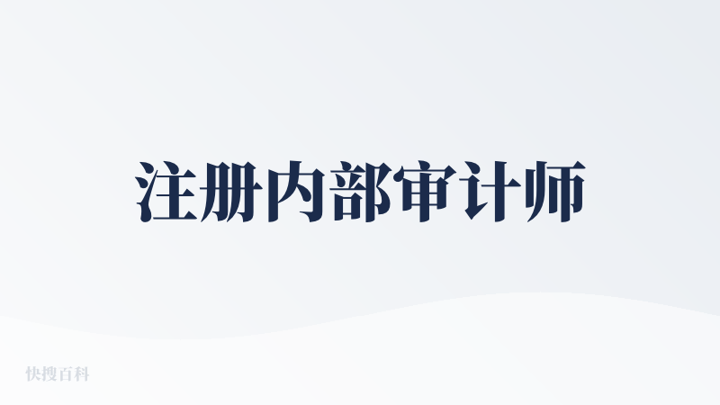 注册内部审计师