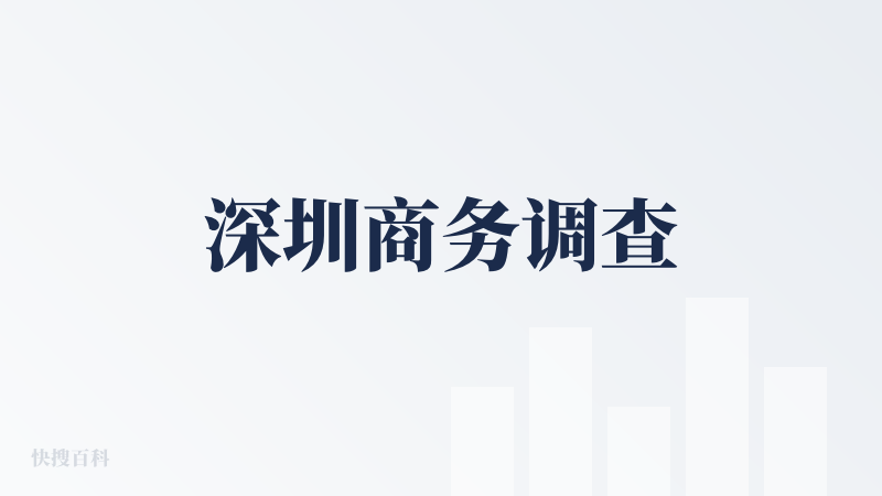 深圳商务调查