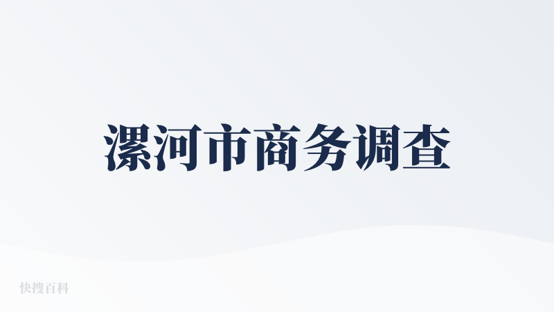 漯河市商务调查