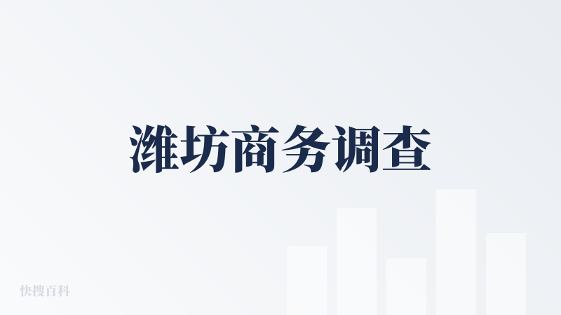 潍坊商务调查