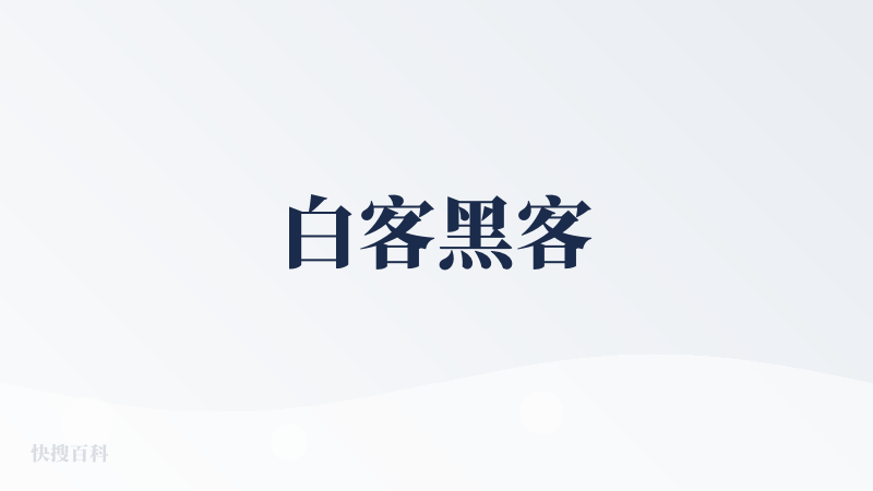 白客黑客