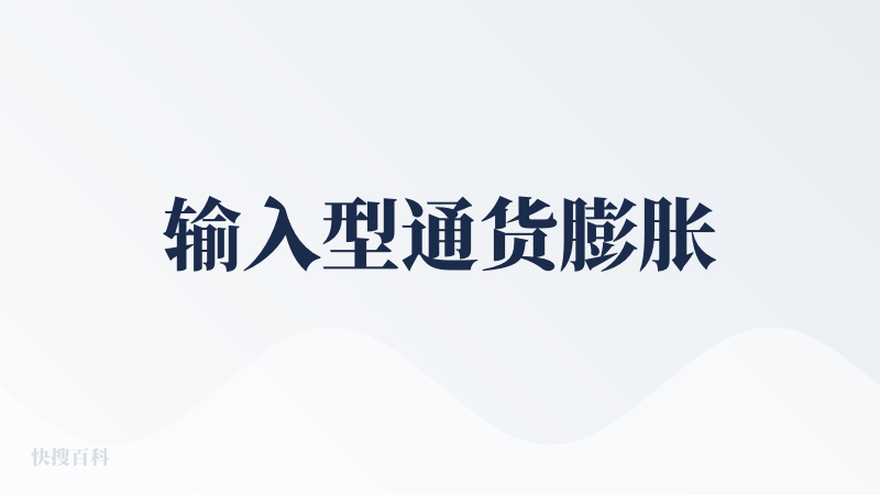 输入型通货膨胀