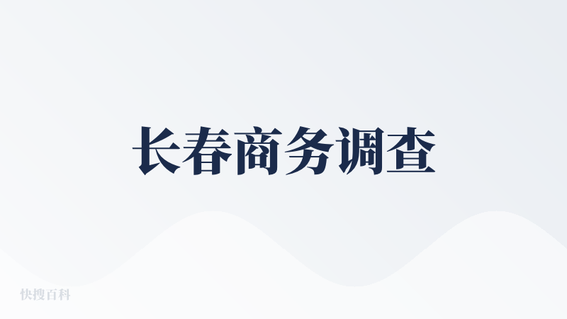 长春商务调查
