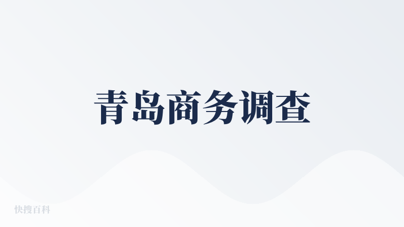 青岛商务调查