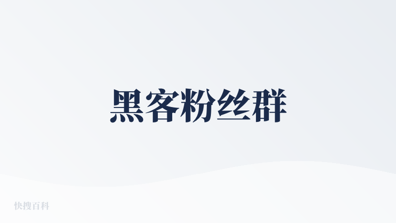 黑客粉丝群