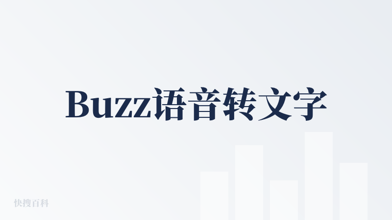 Buzz语音转文字